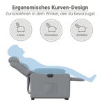 vidaXL Fauteuil inclinable Gris clair Tissu