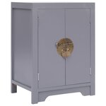 vidaXL Table de chevet Gris 38x28x52 cm Bois de Paulownia