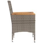 vidaXL Chaises de jardin avec coussins lot de 2 gris résine tressée