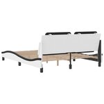 vidaXL Cadre de lit sans matelas blanc et noir 160x200 cm similicuir