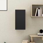 vidaXL Meuble TV Noir 30 5x30x60 cm Bois d’ingénierie