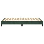 vidaXL Cadre de lit sans matelas vert foncé 140x200 cm velours