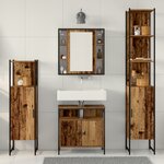 vidaXL Ensemble de meubles de salle de bain 4 pièces en bois vieilli