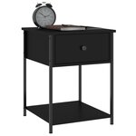 vidaXL Tables de chevet 2 Pièces noir 44x45x58 cm bois d’ingénierie