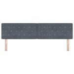 vidaXL Tête de Lit LED Capitonnée avec Boutons en Cristal Gris Foncé 90 cm Velours