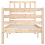 vidaXL Cadre de lit sans matelas bois massif 90x200 cm