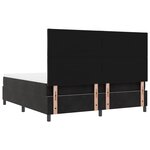 vidaXL Lit box spring avec matelas et banc Noir 180x200 cm Velours