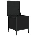 vidaXL Banc de rangement noir 42x42x45 cm bois d'ingénierie