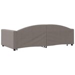 vidaXL Lit de jour avec gigogne et tiroirs taupe 100x200 cm tissu