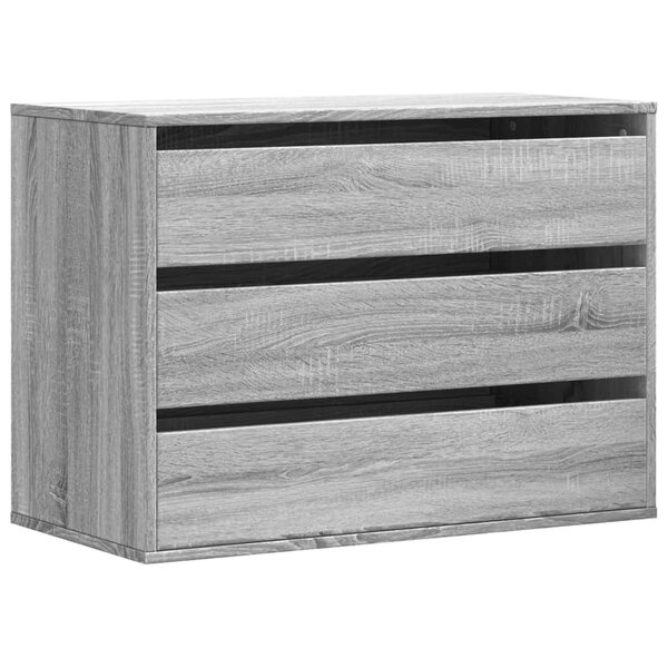 vidaXL Commode d'angle sonoma gris 80x41x58 cm bois d'ingénierie