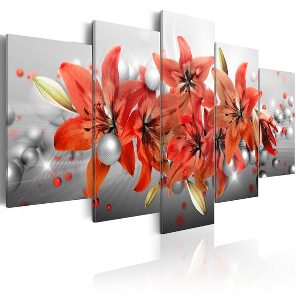 Tableau - flowery battle l x h en cm 100x50