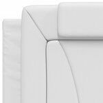vidaXL Lit avec matelas blanc 90x190 cm similicuir