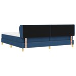 Lit à ressorts vidaXL avec matelas bleu 200x200 cm en tissu