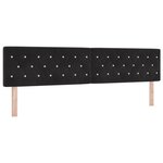 vidaXL Lit à ressort avec matelas Noir 200x200 cm Velours