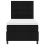 vidaXL Lit à sommier box avec matelas & LED noir 90x190 cm tissu