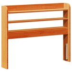 vidaXL Cadre de lit avec tête de lit sans matelas cire marron 90x200cm