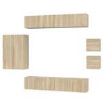 vidaXL Ensemble de meubles TV 8 Pièces Chêne sonoma Bois d'ingénierie