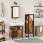 vidaXL Ensemble de meubles de salle de bain 3 pièces Bois ancien en bois d'ingénierie
