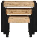 vidaXL Tables gigognes 3 Pièces Bois solide de manguier