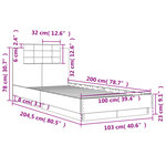 vidaXL Cadre de lit avec LED sans matelas chêne sonoma 100x200 cm