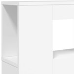 vidaXL Tête de lit à LED blanc 160x18 5x103 5 cm bois d'ingénierie