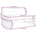 vidaXL Canapé central 120x80 cm bois de pin massif