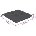 vidaXL Chaises de jardin avec coussins lot de 8 Bois d'acacia solide