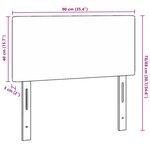 Tête de lit vidaXL Design Simple Gris Foncé 90 cm en Tissu Corde