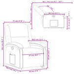 vidaXL Fauteuil inclinable Gris foncé Tissu