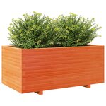 vidaXL Jardinière cire marron 110x60x49 5 cm bois de pin massif
