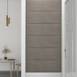 vidaXL Panneaux muraux 12 Pièces Gris clair 90x30 cm Velours 3 24 m²