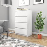 vidaXL Buffet Blanc 60x35x98 5 cm Bois d'ingénierie
