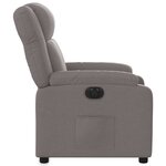 vidaXL Fauteuil inclinable électrique Taupe Tissu