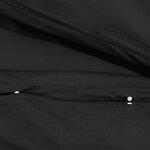 vidaXL Ensemble de housse de couette Noir 200x220 cm Microfibre légère
