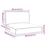 vidaXL Ensemble de coussins de palette en 2 pièces crème en tissu Oxford