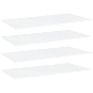 vidaXL Panneaux de bibliothèque 4 Pièces blanc bois d’ingénierie