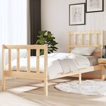 vidaXL Cadre de lit sans matelas bois massif