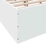 vidaXL Cadre de lit blanc 135x190 cm bois d'ingénierie