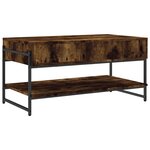 vidaXL Table basse chêne fumé 90x50x45 cm bois d'ingénierie