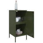 vidaXL Buffets 2 Pièces vert olive 36x39x79 cm acier laminé à froid