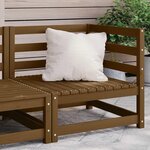 vidaXL Canapé d'angle de jardin marron miel bois de pin solide