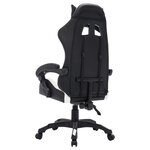 Chaise fauteuil siège pivotante de bureau informatique étude de jeux vidéo avec LED RVB et similicuir blanc 02_0024197