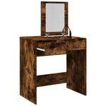vidaXL Coiffeuse avec miroir chêne fumé 73x46 5x120 cm