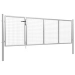 vidaXL Portillon Acier 350x100 cm Argenté