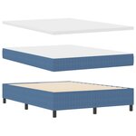 vidaXL Lit avec Sommier et Matelas Bleu 140x200 cm en Velours Côtelé