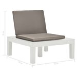 vidaXL Chaises de salon de jardin et coussins 2 Pièces Plastique Blanc