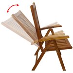 vidaXL Ensemble à manger d'extérieur 7 Pièces Bois d'acacia solide
