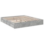 vidaXL Cadre de lit à tiroirs gris béton 180x200 cm bois d'ingénierie
