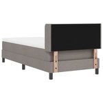 Lit à ressorts vidaXL avec matelas taupe 100x200 cm en tissu