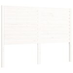 vidaXL Cadre de lit avec tête de lit blanc 140x200 cm bois massif
